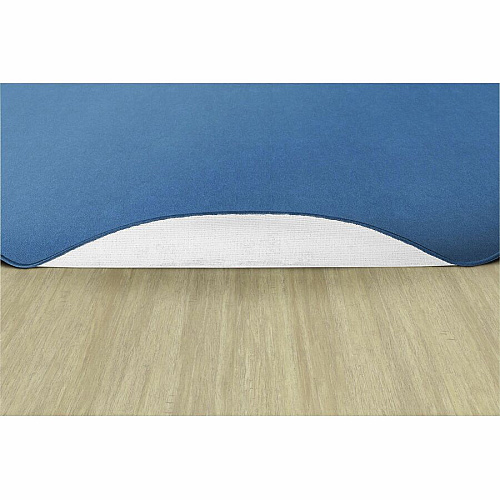 Flagship Carpets Ameristrong Solid Color Rug Floor Rug - Traditional - 91.20" Length x 12 ft Width - Oval - Blue Bird - Fiber, Nylon - 1 Each (BS45BB)