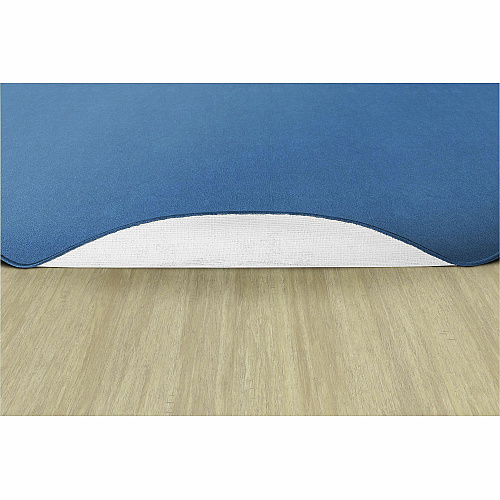 Flagship Carpets Ameristrong Solid Color Rug Floor Rug - Traditional - 91.20" Length x 12 ft Width - Oval - Blue Bird - Fiber, Nylon - 1 Each (BS45BB)