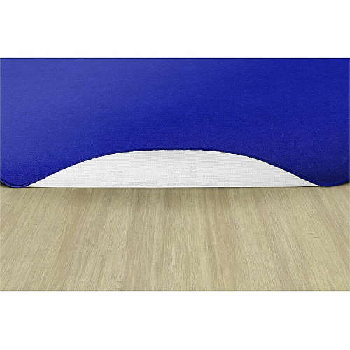 Flagship Carpets Ameristrong Solid Color Rug Floor Rug - Traditional - 72" Diameter - Round - Royal Blue - Nylon - 1 Each (BS27RB)