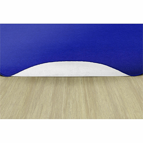 Flagship Carpets Ameristrong Solid Color Rug Floor Rug - Traditional - 72" Diameter - Round - Royal Blue - Nylon - 1 Each (BS27RB)