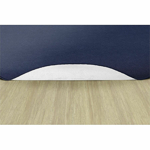 Flagship Carpets Ameristrong Solid Color Rug Floor Rug - Traditional - 72" Diameter - Round - Navy - Nylon - 1 Each (BS27NY)