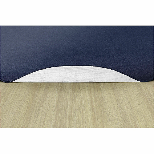 Flagship Carpets Ameristrong Solid Color Rug Floor Rug - Traditional - 72" Diameter - Round - Navy - Nylon - 1 Each (BS27NY)