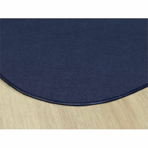 Flagship Carpets Ameristrong Solid Color Rug Floor Rug - Traditional - 72" Diameter - Round - Navy - Nylon - 1 Each (BS27NY)