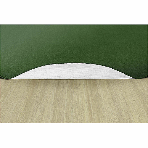 Flagship Carpets Ameristrong Solid Color Rug Floor Rug - Traditional - 91.20" Length x 12 ft Width - Oval - Clover - Fiber, Nylon - 1 Each (BS45CL)