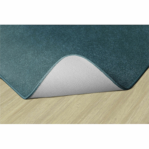 Flagship Carpets Amerisoft Solid Color Rug 12 ft Length x 12 ft Width - Square - Marine Blue - Nylon, Polyester - 1 Each (TS70MB)