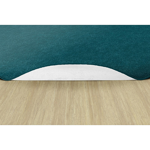 Flagship Carpets Amerisoft Solid Color Rug 12 ft Length x 90" Width - Oval - Marine Blue - Nylon, Polyester - 1 Each (TS45MB)