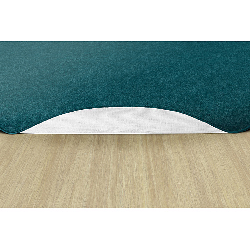 Flagship Carpets Amerisoft Solid Color Rug 12 ft Length x 90" Width - Oval - Marine Blue - Nylon, Polyester - 1 Each (TS45MB)