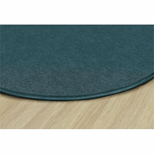 Flagship Carpets Amerisoft Solid Color Rug 12 ft Length x 90" Width - Oval - Marine Blue - Nylon, Polyester - 1 Each (TS45MB)