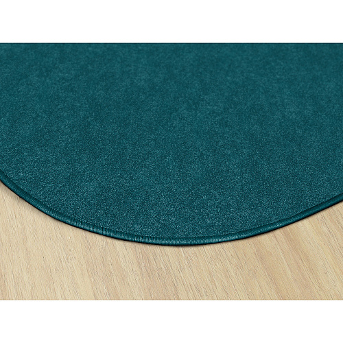 Flagship Carpets Amerisoft Solid Color Rug 12 ft Length x 90" Width - Oval - Marine Blue - Nylon, Polyester - 1 Each (TS45MB)