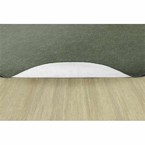 Flagship Carpets Amerisoft Solid Color Rug 12 ft Length x 90" Width - Oval - Sage Green - Nylon, Polyester - 1 Each (TS45SG)