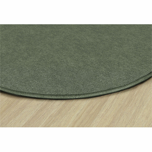 Flagship Carpets Amerisoft Solid Color Rug 12 ft Length x 90" Width - Oval - Sage Green - Nylon, Polyester - 1 Each (TS45SG)