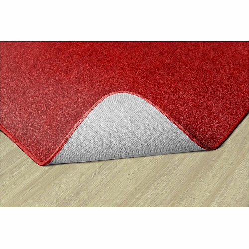 Flagship Carpets Amerisoft Solid Color Rug 72" Length x 72" Width - Square - Classic Red - Polyester, Nylon - 1 Each (TS26RR)