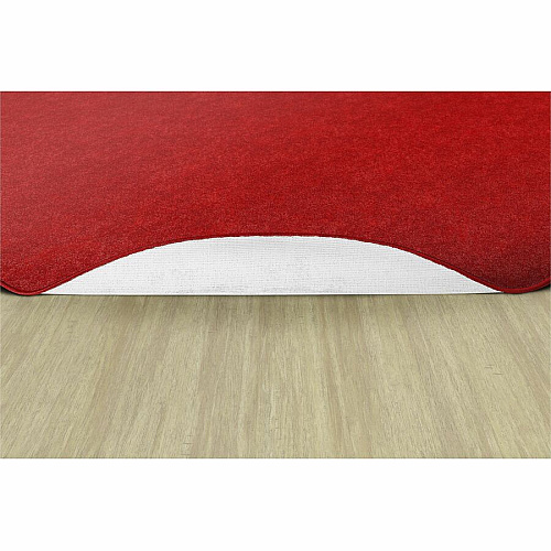 Flagship Carpets Amerisoft Solid Color Rug 12 ft Length x 90" Width - Oval - Classic Red - Nylon, Polyester - 1 Each (TS45RR)