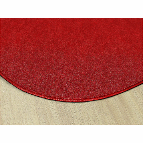 Flagship Carpets Amerisoft Solid Color Rug 12 ft Length x 90" Width - Oval - Classic Red - Nylon, Polyester - 1 Each (TS45RR)