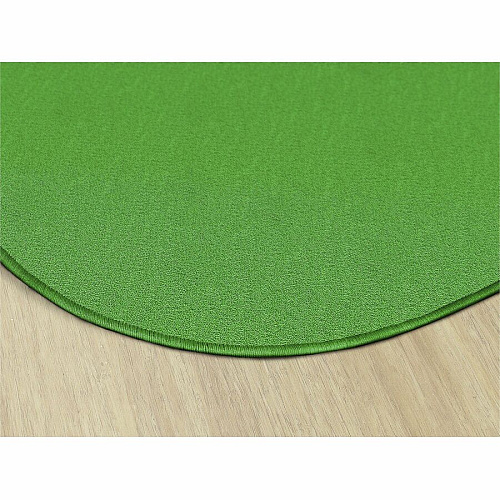 Flagship Carpets Classic Solid Color 6' Round Rug Floor Rug - Traditional - 72" Diameter - Round - Lime Green - Nylon, Yarn - 1 Each (AS27LG)