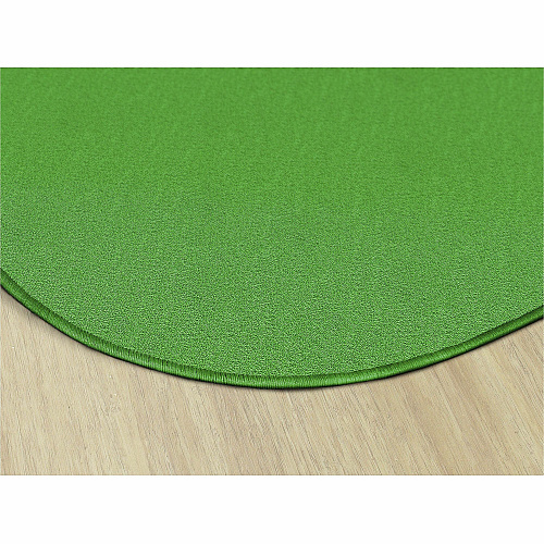 Flagship Carpets Classic Solid Color 6' Round Rug Floor Rug - Traditional - 72" Diameter - Round - Lime Green - Nylon, Yarn - 1 Each (AS27LG)