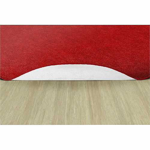 Flagship Carpets Amerisoft Solid Color Rug 72" Diameter - Round - Classic Red - Nylon, Polyester - 1 Each (TS27RR)