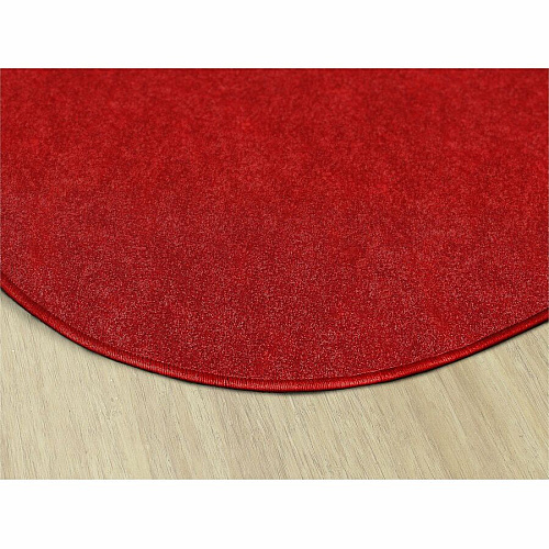Flagship Carpets Amerisoft Solid Color Rug 72" Diameter - Round - Classic Red - Nylon, Polyester - 1 Each (TS27RR)