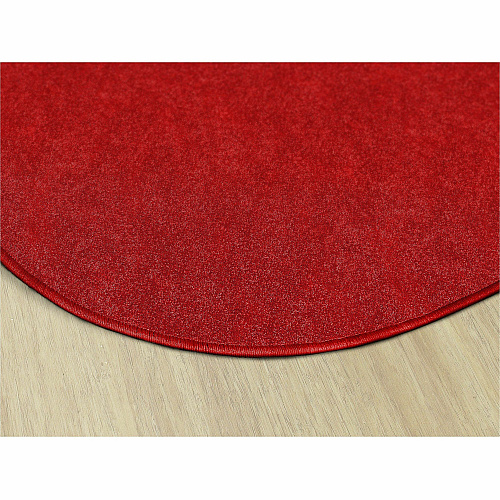 Flagship Carpets Amerisoft Solid Color Rug 72" Diameter - Round - Classic Red - Nylon, Polyester - 1 Each (TS27RR)