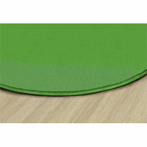 Flagship Carpets Classic Solid Color 12' Oval Rug Floor Rug - Traditional - 12 ft Length x 90" Width - Oval - Lime Green - Nylon, Yarn - 1 Each (AS45LG)