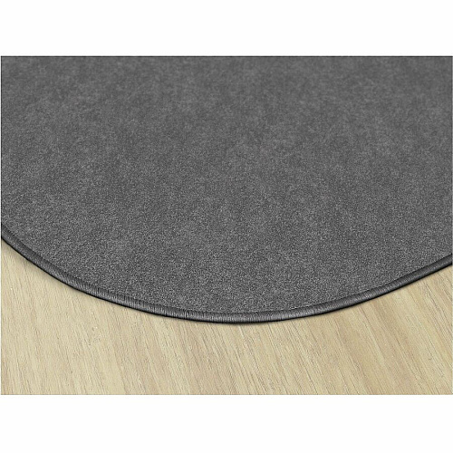 Flagship Carpets Amerisoft Solid Color Rug 12 ft Length x 90" Width - Oval - Gray - Nylon, Polyester - 1 Each (TS45GY)