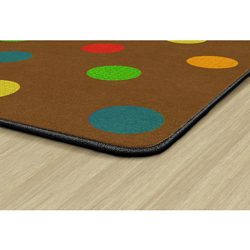 Flagship Carpets Basics Dots Classroom Rug 91.20" Length x 12 ft Width - Rectangle - Muted - Nylon - 1 Each (FE41044A)