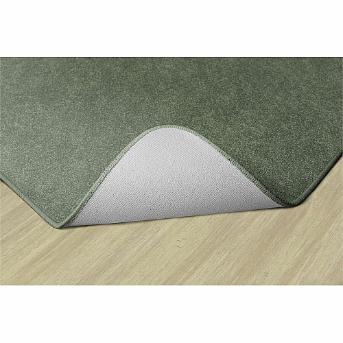 Flagship Carpets Amerisoft Solid Color Rug 48" Length x 72" Width - Rectangle - Sage Green - Polyester, Nylon - 1 Each (TS22SG)