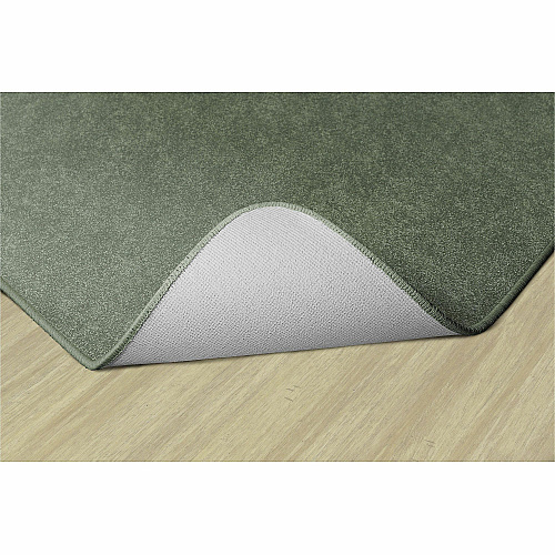 Flagship Carpets Amerisoft Solid Color Rug 48" Length x 72" Width - Rectangle - Sage Green - Polyester, Nylon - 1 Each (TS22SG)