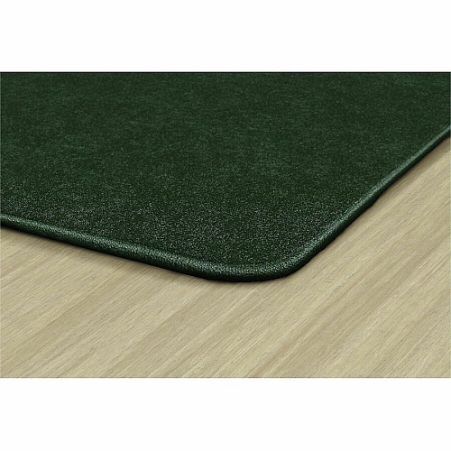 Flagship Carpets Amerisoft Solid Color Rug 72" Length x 72" Width - Square - Emerald Green - Polyester, Nylon - 1 Each (TS26EG)