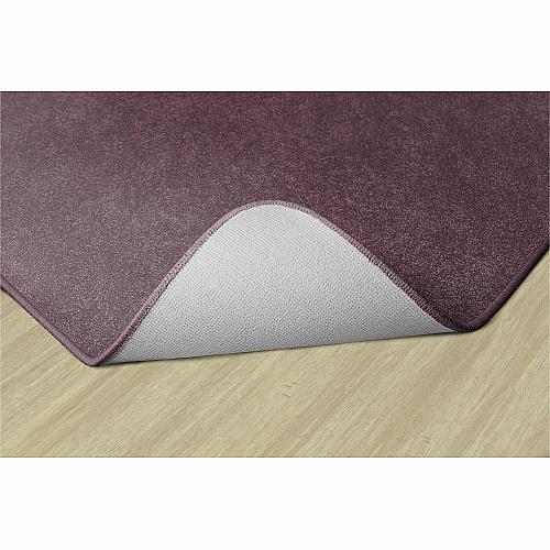 Flagship Carpets Amerisoft Solid Color Rug 72" Length x 72" Width - Square - Plum - Polyester, Nylon - 1 Each (TS26PL)