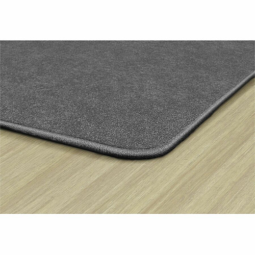 Flagship Carpets Amerisoft Solid Color Rug 72" Length x 72" Width - Square - Gray - Polyester - 1 Each (TS26GY)