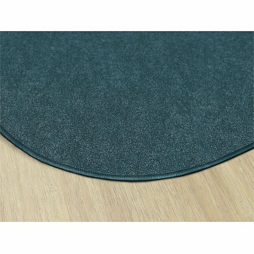 Flagship Carpets Amerisoft Solid Color Rug 72" Diameter - Round - Marine Blue - Nylon, Polyester - 1 Each (TS27MB)