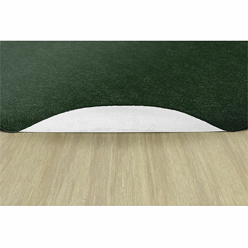 Flagship Carpets Amerisoft Solid Color Rug 72" Diameter - Round - Emerald Green - Nylon, Polyester - 1 Each (TS27EG)