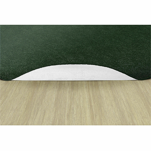 Flagship Carpets Amerisoft Solid Color Rug 72" Diameter - Round - Emerald Green - Nylon, Polyester - 1 Each (TS27EG)
