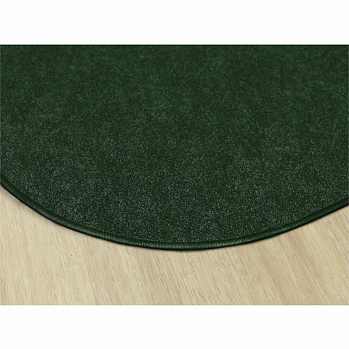 Flagship Carpets Amerisoft Solid Color Rug 72" Diameter - Round - Emerald Green - Nylon, Polyester - 1 Each (TS27EG)