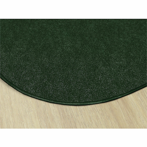 Flagship Carpets Amerisoft Solid Color Rug 72" Diameter - Round - Emerald Green - Nylon, Polyester - 1 Each (TS27EG)