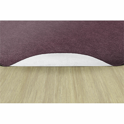 Flagship Carpets Amerisoft Solid Color Rug 72" Diameter - Round - Plum - Nylon, Polyester - 1 Each (TS27PL)