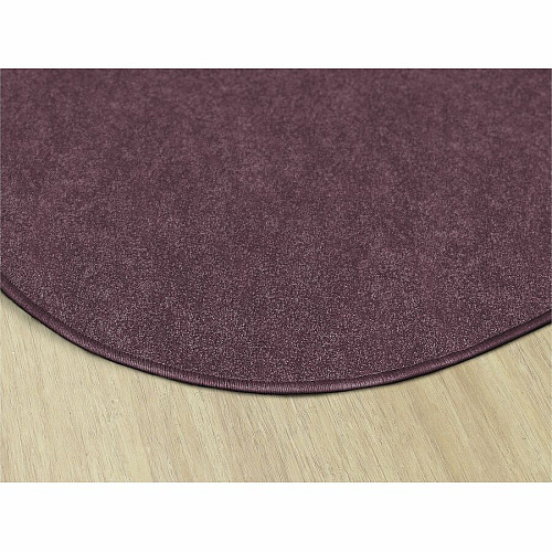 Flagship Carpets Amerisoft Solid Color Rug 72" Diameter - Round - Plum - Nylon, Polyester - 1 Each (TS27PL)