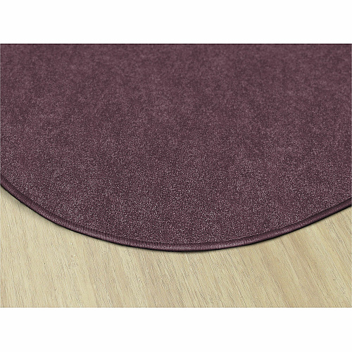Flagship Carpets Amerisoft Solid Color Rug 72" Diameter - Round - Plum - Nylon, Polyester - 1 Each (TS27PL)