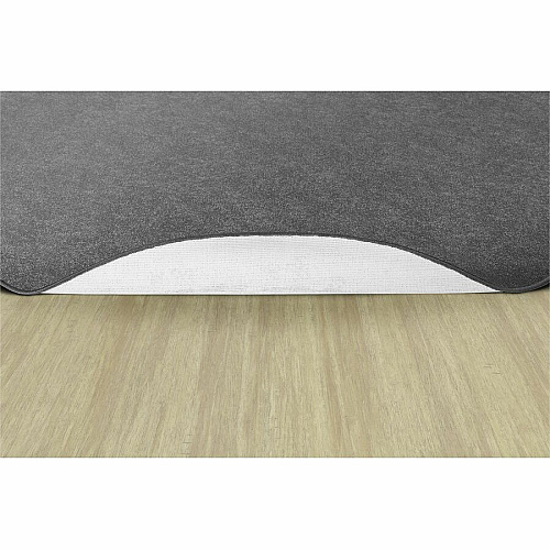 Flagship Carpets Amerisoft Solid Color Rug 72" Diameter - Round - Gray - Nylon, Polyester - 1 Each (TS27GY)
