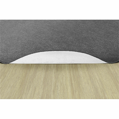 Flagship Carpets Amerisoft Solid Color Rug 72" Diameter - Round - Gray - Nylon, Polyester - 1 Each (TS27GY)