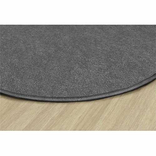 Flagship Carpets Amerisoft Solid Color Rug 72" Diameter - Round - Gray - Nylon, Polyester - 1 Each (TS27GY)