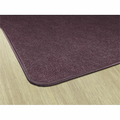 Flagship Carpets Amerisoft Solid Color Rug 108" Length x 72" Width - Rectangle - Plum - Nylon, Polyester - 1 Each (TS34PL)