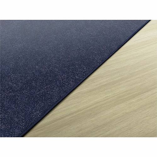Flagship Carpets Amerisoft Solid Color Rug 12 ft Length x 90" Width - Rectangle - Navy Blue - Nylon, Polyester - 1 Each (TS44NY)