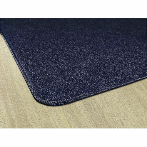 Flagship Carpets Amerisoft Solid Color Rug 12 ft Length x 90" Width - Rectangle - Navy Blue - Nylon, Polyester - 1 Each (TS44NY)