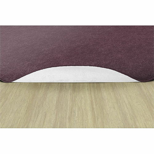 Flagship Carpets Amerisoft Solid Color Rug 12 ft Length x 90" Width - Oval - Plum - Nylon, Polyester - 1 Each (TS45PL)