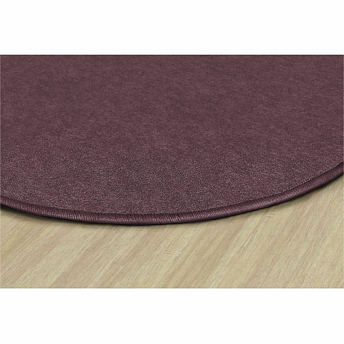 Flagship Carpets Amerisoft Solid Color Rug 12 ft Length x 90" Width - Oval - Plum - Nylon, Polyester - 1 Each (TS45PL)