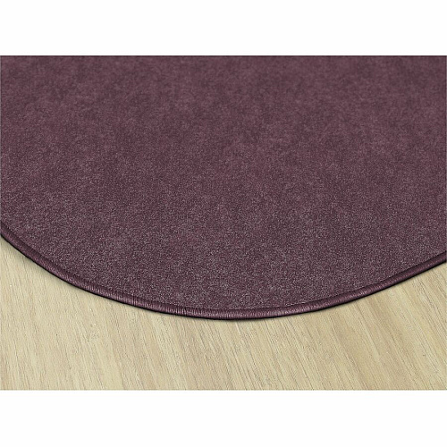 Flagship Carpets Amerisoft Solid Color Rug 12 ft Length x 90" Width - Oval - Plum - Nylon, Polyester - 1 Each (TS45PL)