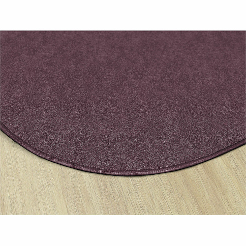Flagship Carpets Amerisoft Solid Color Rug 12 ft Length x 90" Width - Oval - Plum - Nylon, Polyester - 1 Each (TS45PL)