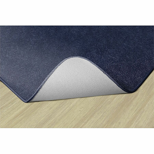 Flagship Carpets Amerisoft Solid Color Rug 48" Length x 72" Width - Rectangle - Navy - Polyester, Nylon - 1 Each (TS22NY)